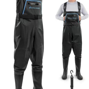 Calamus WaveWalker Fishing Waders for Men & Women, 100% Waterproof PVC Waders with Slip-Resistant Boots, Tear-Resistant Nylon