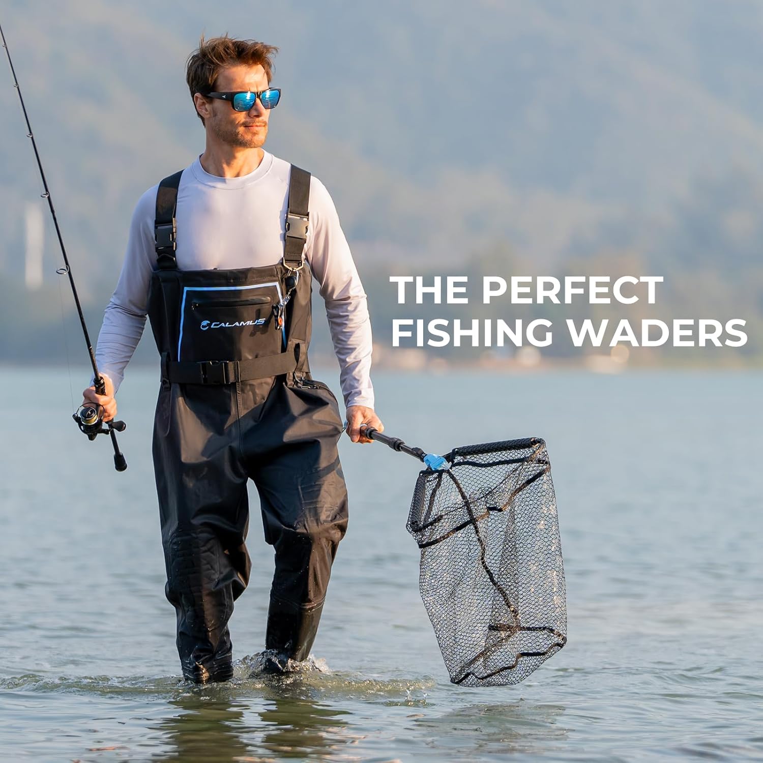 Calamus WaveWalker Fishing Waders for Men & Women, 100% Waterproof PVC Waders with Slip-Resistant Boots, Tear-Resistant Nylon - Image 7